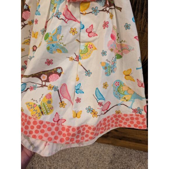 Sam and Sydney girls Sz 4 Halter style boutique dress birds butterflies EUC - Picture 5 of 6